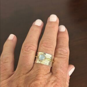 Stylish Gold and Silver  Ring